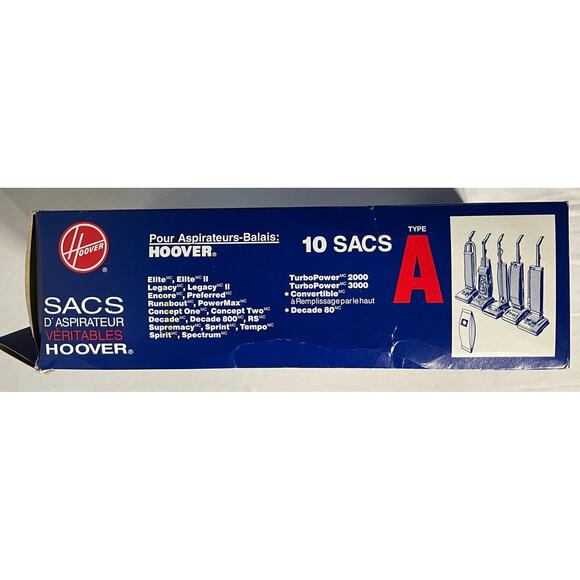 NOS ~ 10~ Genuine Hoover Vacuum Cleaner Bags Type A & Innovation formerly Type B - Picture 4 of 5